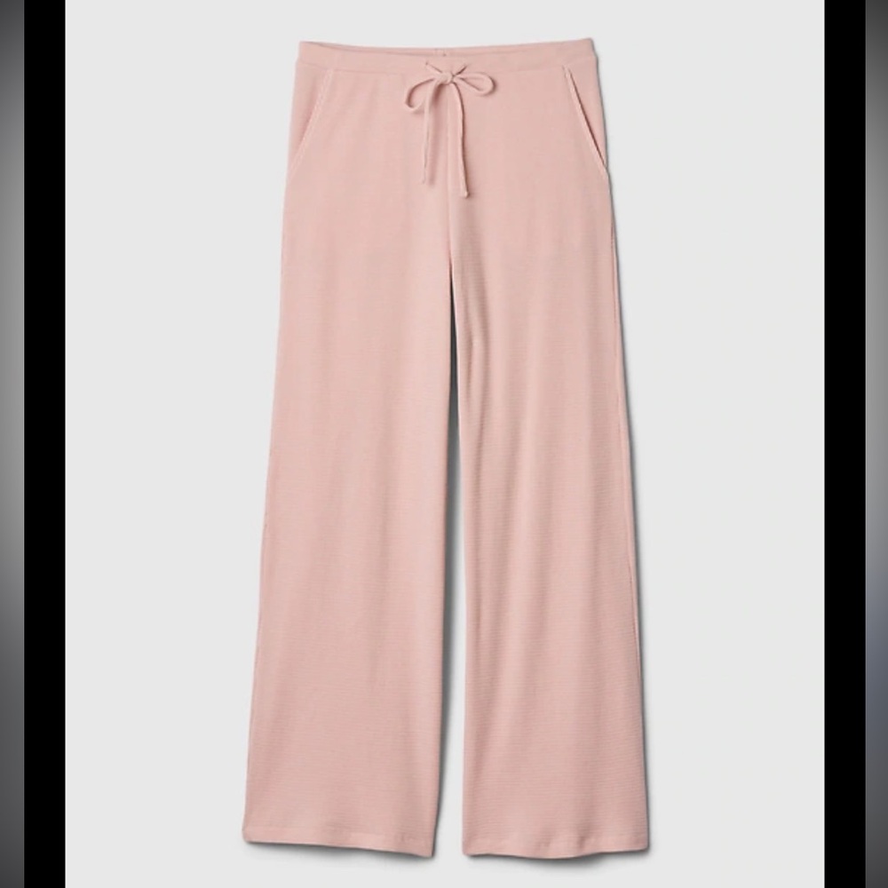 GAP Soft Wide-Leg Pajama Pants in Blush